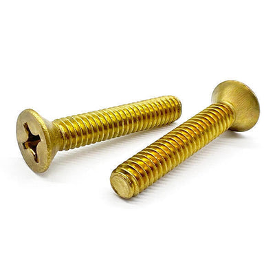 Brass Phillips Flat Head Machine Screws