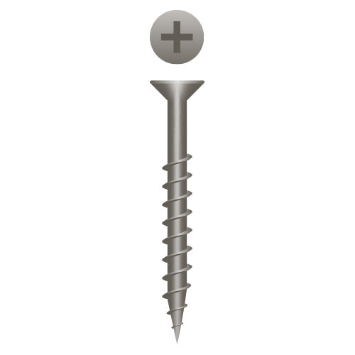 #8 Strong-Point Flat Head 8 x 1-1/2, PH, Plain and Lubed