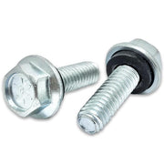 5/16-18x1" Grade 8 Hex Flange Grain Bin Bolts Rubber Washer Zinc