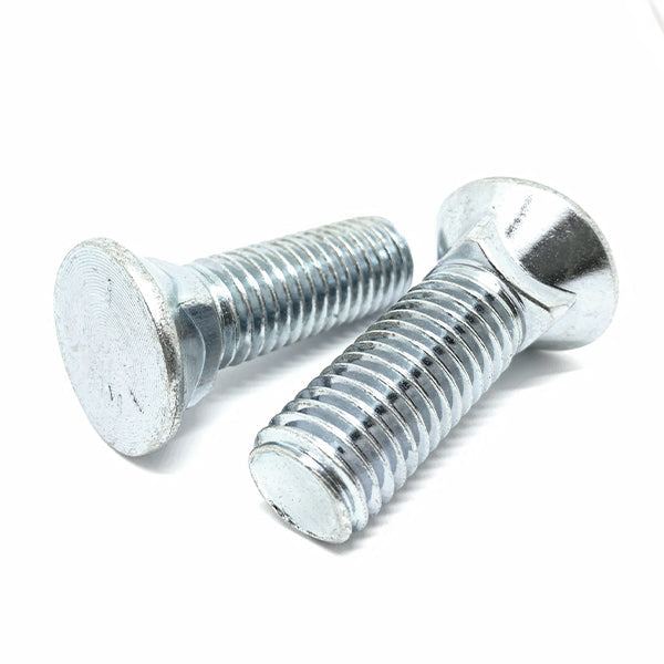3/4-10x3" #3 Flat Round Head Grade 5 Plow Bolts Zinc