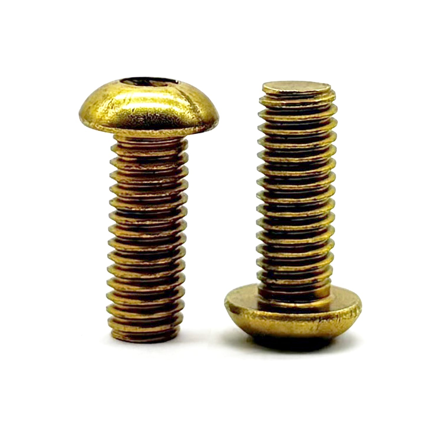 1/4"-20x1/2" Brass Button Head Socket Cap Screw