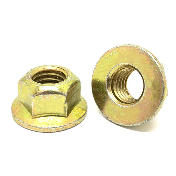 7/16"-14 Grade 8 Hex Flange Prevailing Torque Top Lock Nuts Zinc Yellow