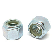 #8-32 Grade A Nylon Insert Hex Nuts Zinc