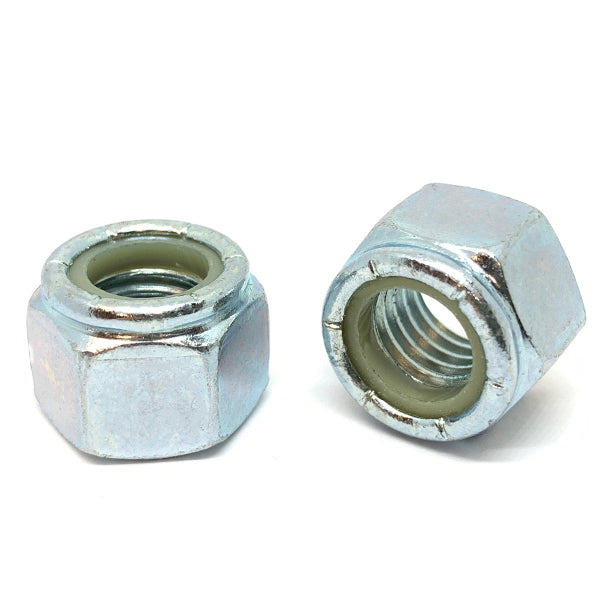 #12-24 Grade A Nylon Insert Hex Nuts Zinc