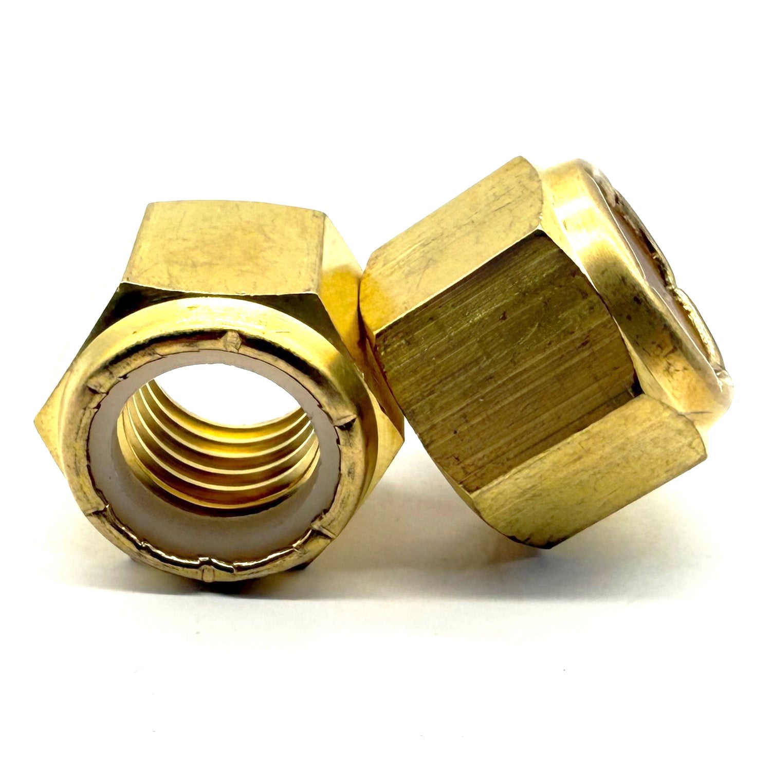 5/16"-24 Brass Nylon Insert Locknut