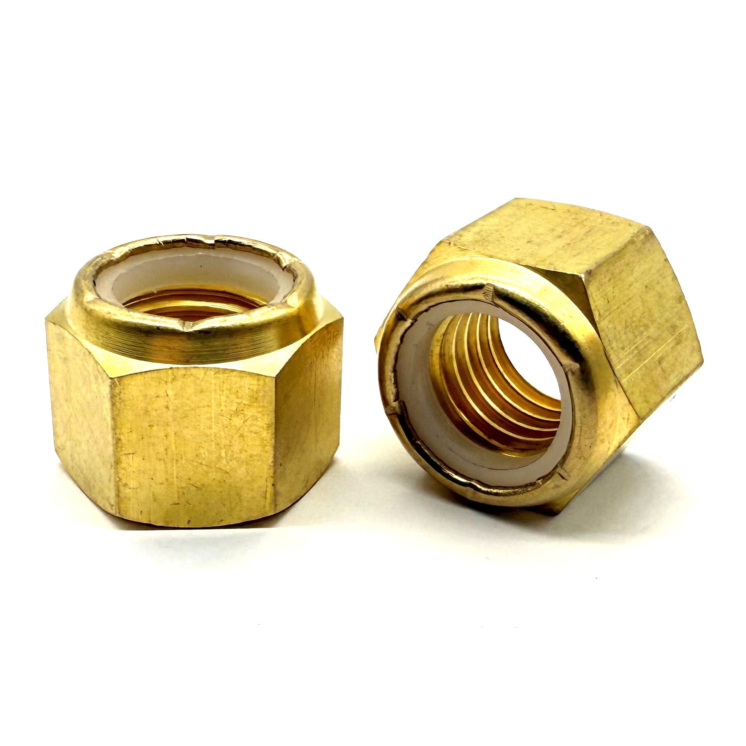5/16"-24 Brass Nylon Insert Locknut