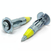 1/8" L x1-1/2" Hollow Wall Drywall Anchor Drive Point Steel Zinc Clear