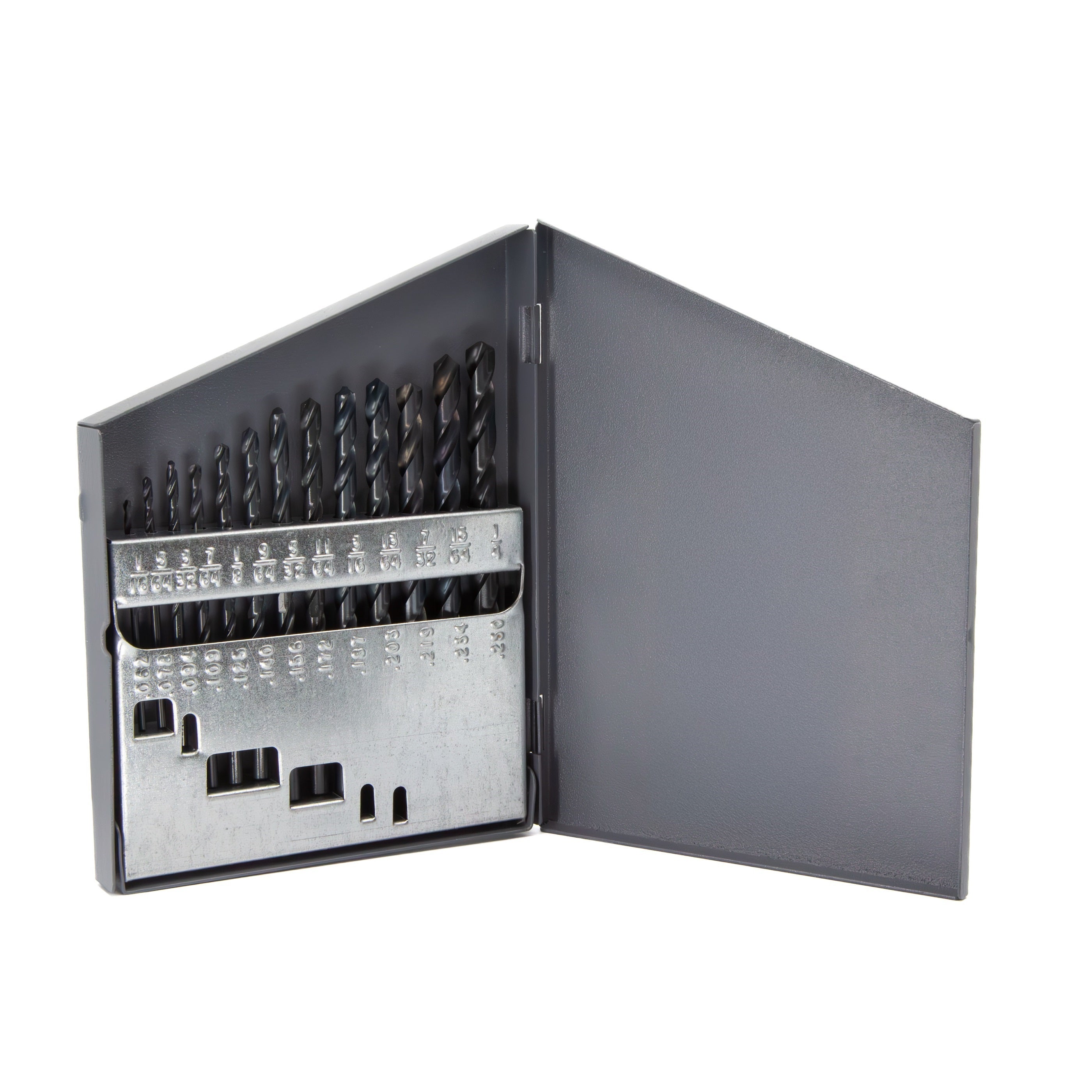 13 Piece HSS Black Oxide Jobber Length Drill Bit Set, DWDN, 1.00mm - 7.00mm