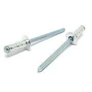 3/16" Dia 1/16"-1/4" (62-64) Grip - Multi Grip Dome Head Blind Rivets Aluminum/Steel Mandrel