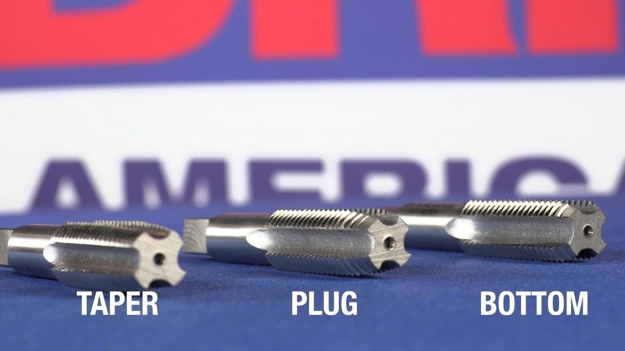 5/16"-24 UNF HSS Left 4 Flute Tap Set