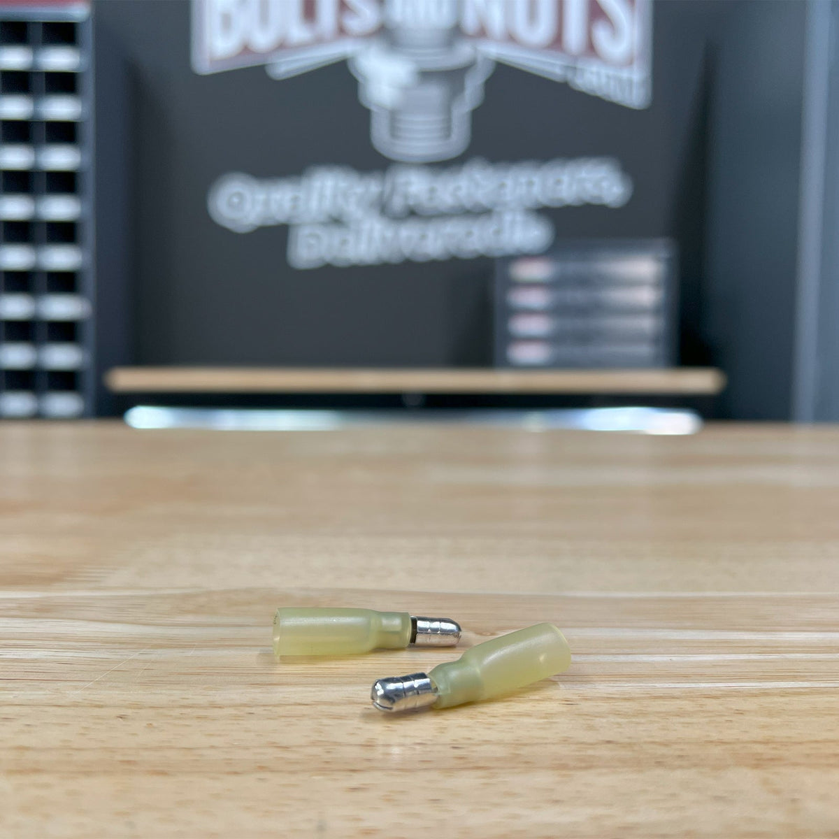 Yellow Heat Shrink Marine Grade Male Bullet Connectors, AWG 12-10