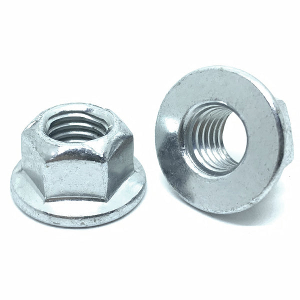M10-1.5 Class 10 Hex Flange Prevailing Torque Top Lock Nuts Zinc Clear