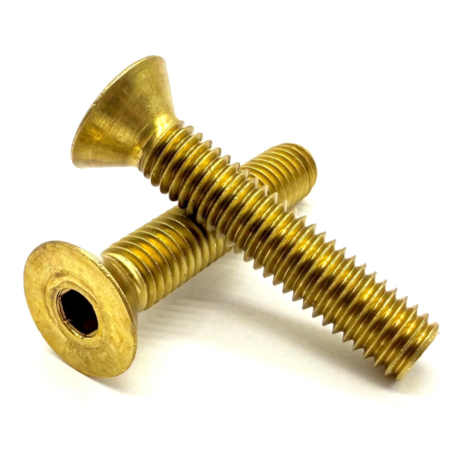 #2-56x3/8" Brass Flat Head Socket Cap Screw