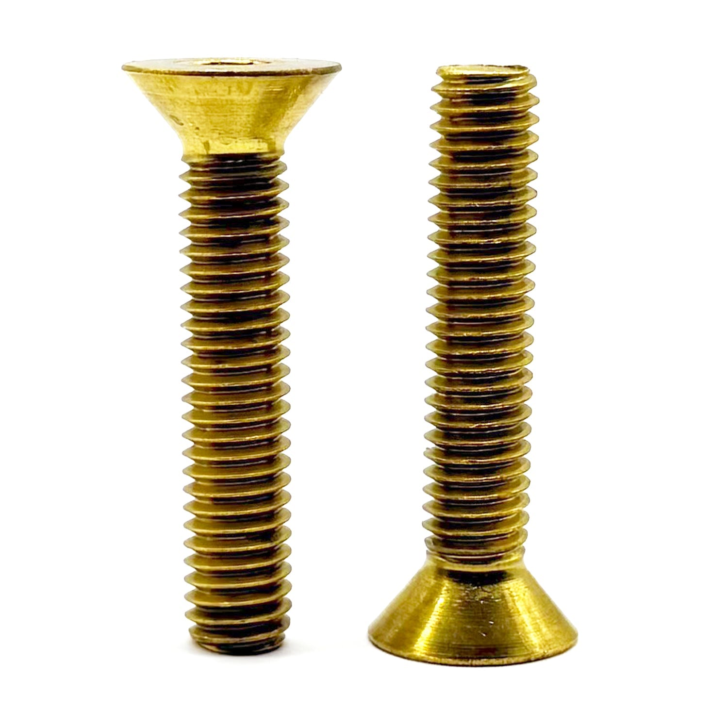 3/8"-16x1" Brass Flat Head Socket Cap Screw