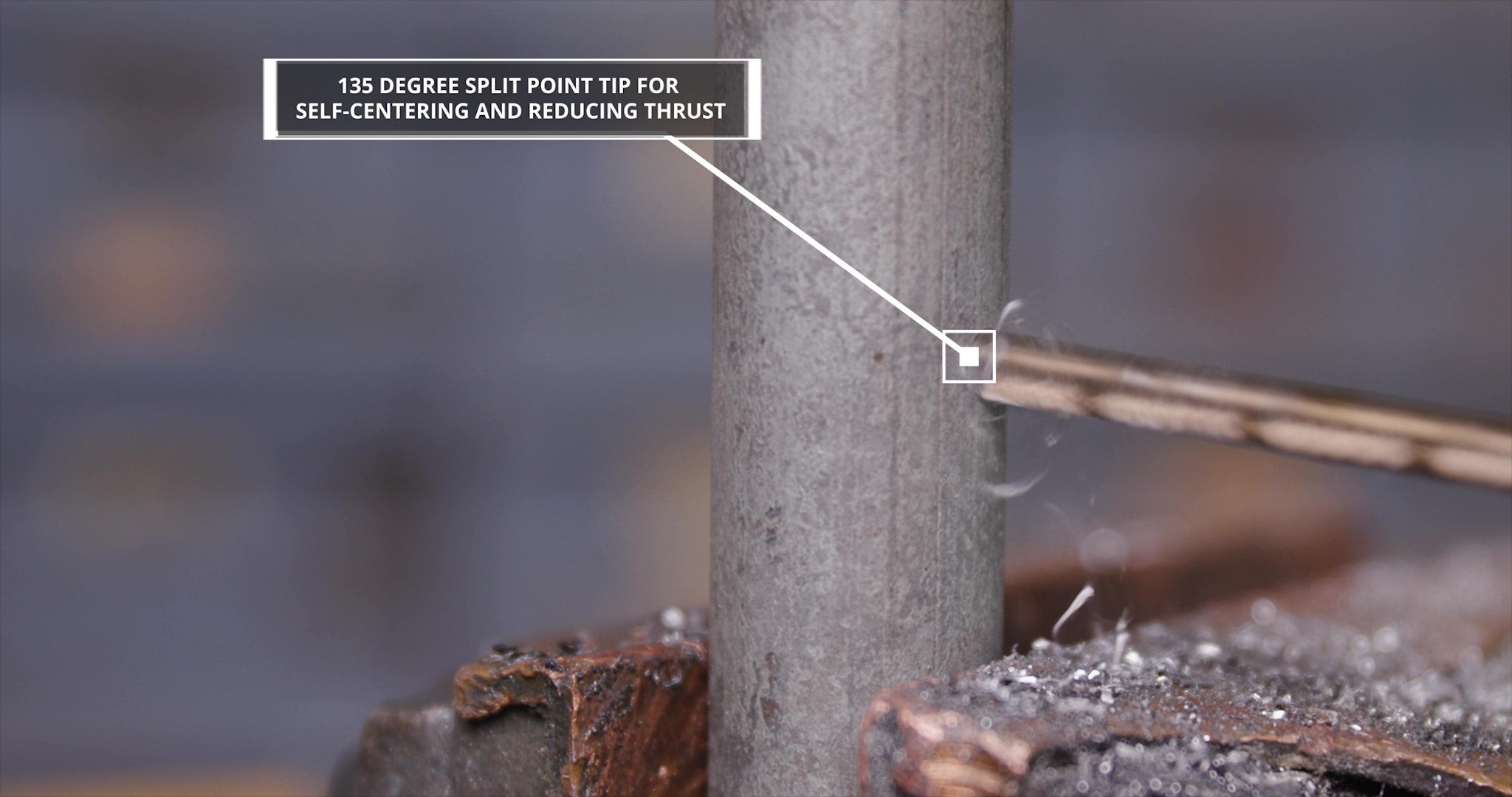 9/32" Stepped Point Cobalt Drill Bit with 3-Flat Shank