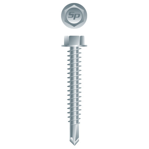#10 Strong-Point Hex Washer Head 10-16 x 5/8, Zinc