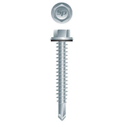 #12 Strong-Point Hex Washer Head w/Washer 12-14 x 1, Zinc
