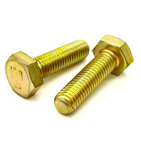 M10-1.50x16 Class 10.9 Hex Cap Screws Zinc Yellow