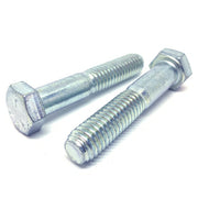1/4-20x2-1/2" Hex Cap Screws Grade 5 Bolts Zinc Clear