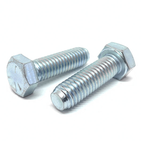 9/16-18x2" Hex Cap Screws Grade 5 Bolts Zinc Clear