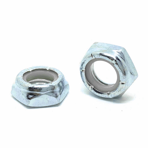 3/8"-16 Grade A Nylon Insert Hex Jam Nuts Zinc