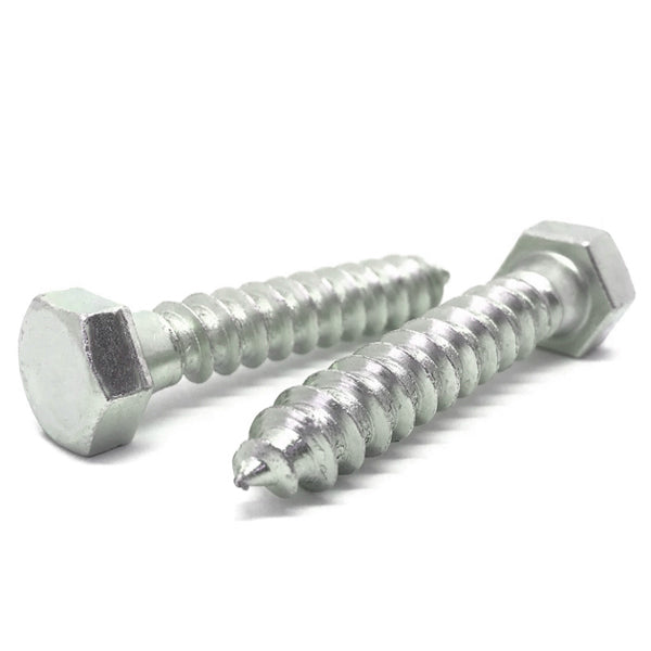 3/8-7x2" Hex Lag Screws A307 Grade A Zinc