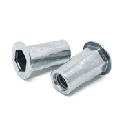 #10-24 UNC L (.130-.225) Aluminum Hex Rivet Nut