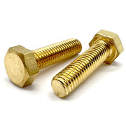 1/2-13x2 -1/2" Brass Hex Tap Bolts Full Thread