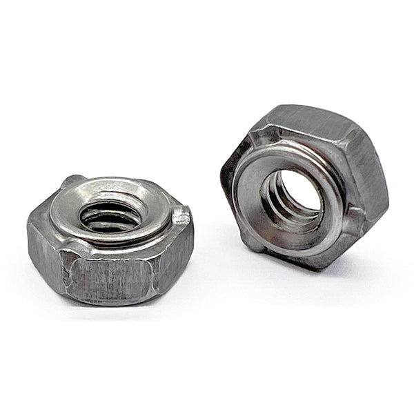7/16"-14 3 Prong Short Pilot Hex Weld Nuts