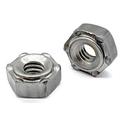 5/16"-18 6 Prong Short Pilot Hex Weld Nuts