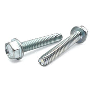 1/4"-20x5/8" Unslotted Indent Hex Washer Head Thread Rolling Screws Zinc Clear