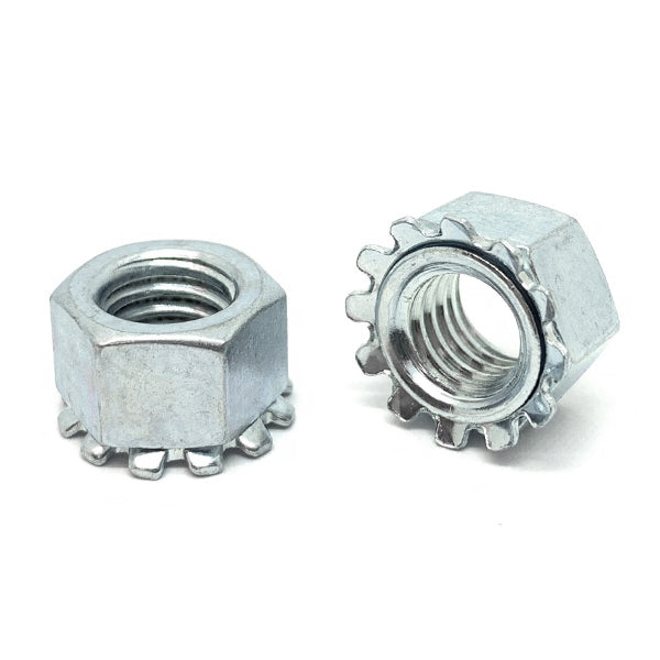 #10-32 Steel K Lock Nuts Zinc Clear