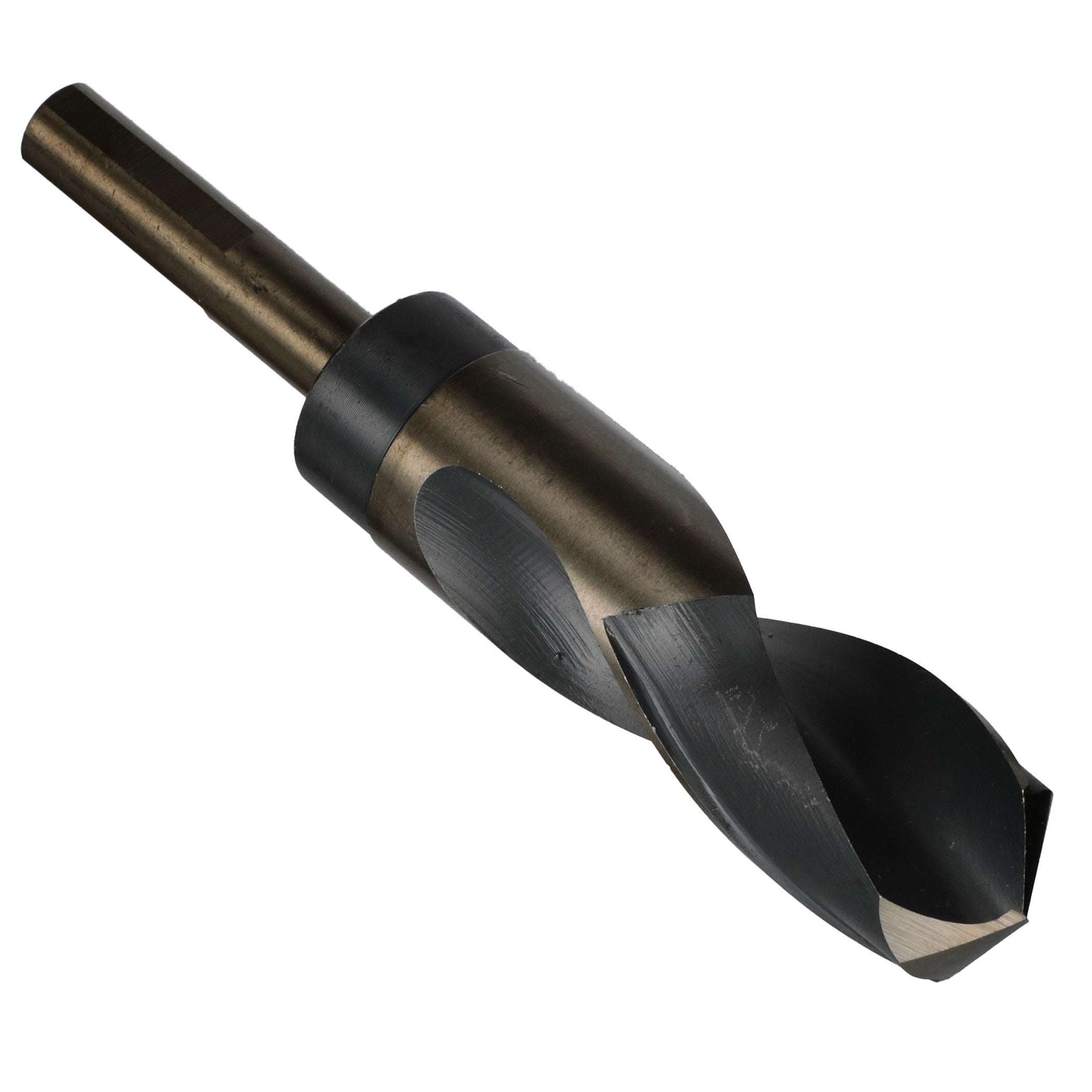 1-13/64" HSS Black & Gold Drill Bit with Reduced 1/2" 3-Flat Shank, Contractor Series
