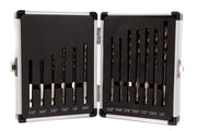13 Piece Quick Change Hex Shank Drill Bit Set 1/16" - 1/4" Plastic Case