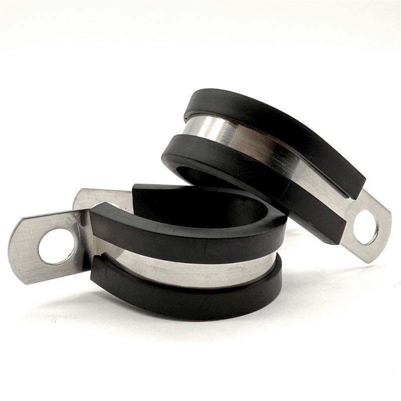 1/4" Stainless Steel Rubber Insulated Medium Duty Cable Clamp