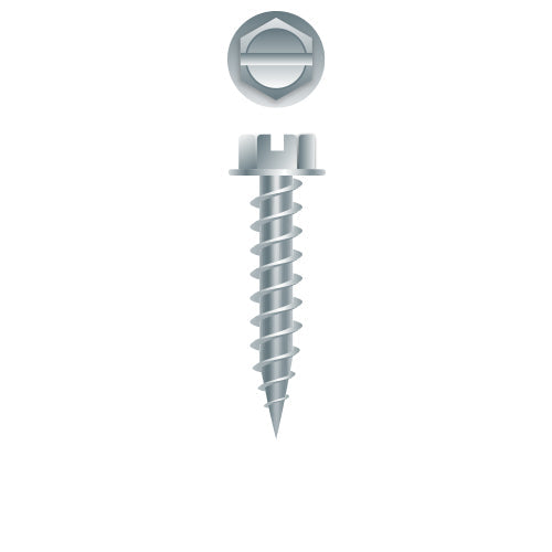 #10 SLT Strong-Point Hex Washer Head 10 x 3/4, 5/16 A.F., Zinc