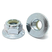 7/16"-14 Grade 5 Nylon Insert Hex Flange Lock Nuts Zinc