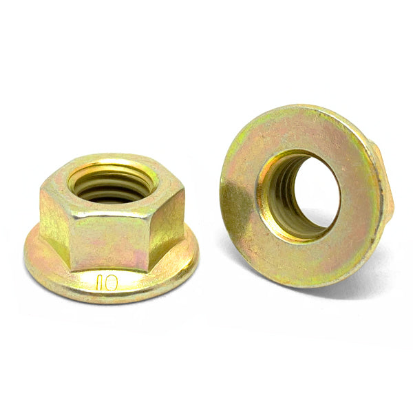 M5-0.8 Class 8 Hex Flange Nuts Zinc Yellow