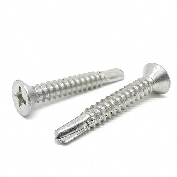 #8x1/2"   Stainless Steel Phillips Flat Head #2 Point Self Drilling Screws