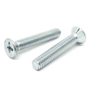 #6-32x2" Phillips Flat Head Machine Screws Steel Zinc