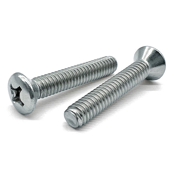 #10-24x3/4" Phillips Oval Head Machine Screws Zinc Clear