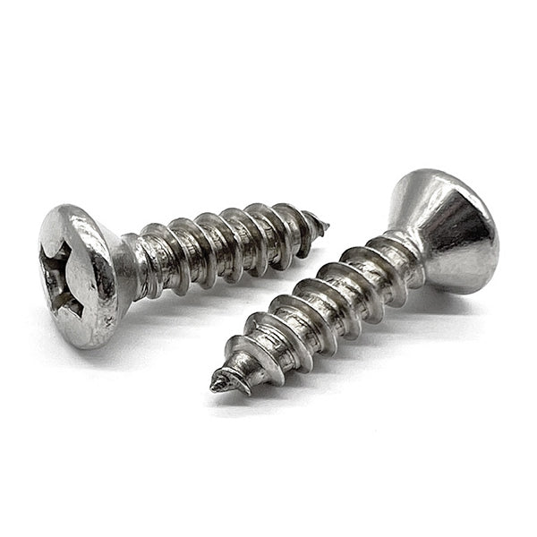 #6x1-1/2" 18-8 Stainless Steel Phillips Oval Head Type A Self Tapping Screws