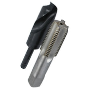 1-1/8"-12 UNF HSS Plug Tap and 1-3/64" HSS 1/2" Shank Drill Bit Kit