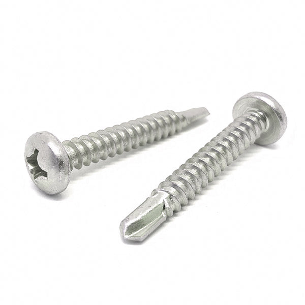 #12x1-1/4" Stainless Steel Phillips Pan Head #3 Point Self Drilling Screws