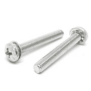 #4-40x1/2" 410 Stainless Steel Internal Tooth Sems Phillips Pan Head Machine Screws