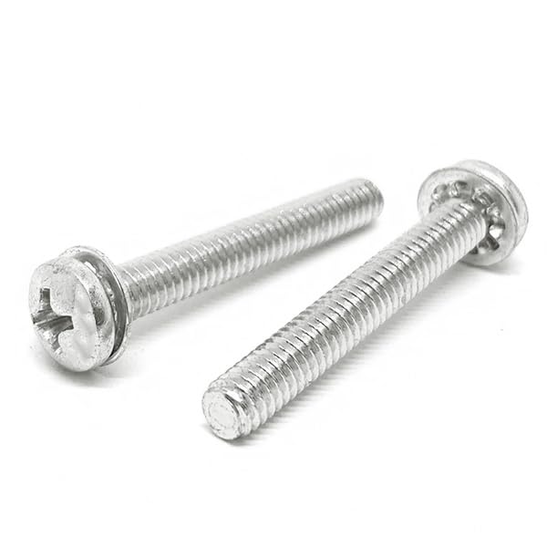 #6-32x1/4" 410 Stainless Steel Internal Tooth Sems Phillips Pan Head Machine Screws