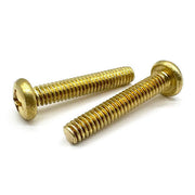 #10-24x1/2" Brass Phillips Pan Head Machine Screws