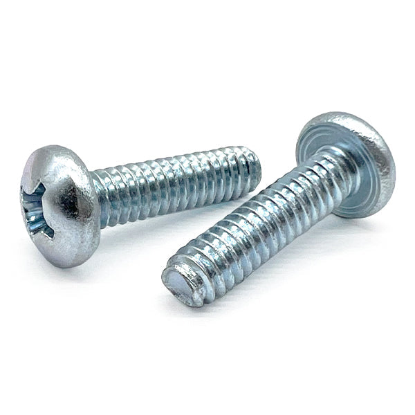 1/4"-20x3/4" Phillips Pan Head Thread Rolling Screws Zinc Clear