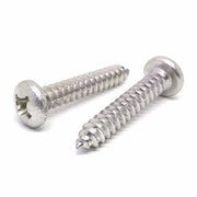 #10-12x1/2" 316 Stainless Steel Phillips Pan Head Type A Self Tapping Screws