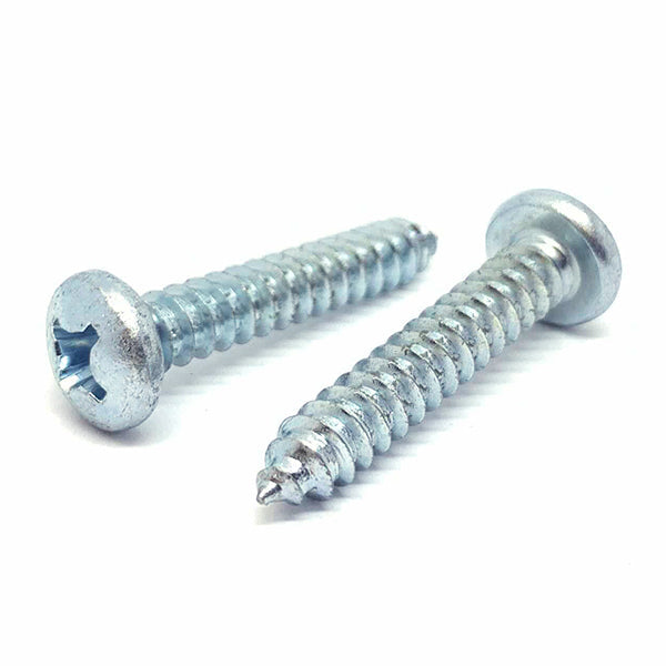 #10x1-3/4" Phillips Pan Head Type AB Self Tapping Sheet Metal Screws Zinc